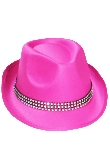 CAPPELLO POPSTAR CON BRILLANTINI FUXIA